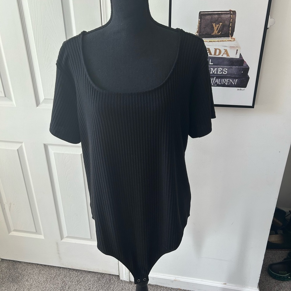 Black Ribbed Women's Maurice's Bodysuit NWT